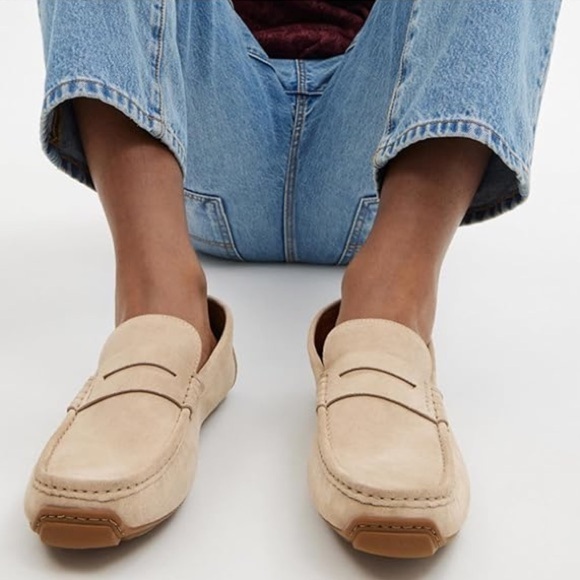 Coach Men's Light Tan Suede Loafers - Picture 10 of 14